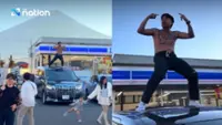 Thai YouTuber slammed after dancing shirtless on car at Japan’s iconic Fuji-view tourist spot