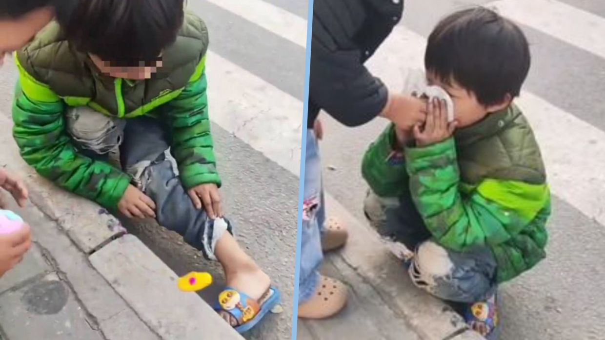 Chinese girl gains nationwide sympathy as she scavenges for food in the cold