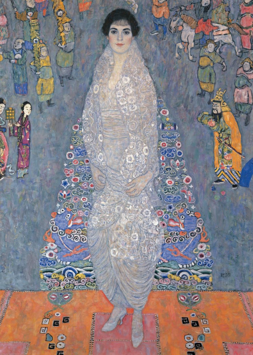 Klimt's 1.8m portrait, painted between 1914 and 1916, shows the daughter of a wealthy Viennese family draped in an East Asian emperor’s cloak. Photo: Sotheby's via AP