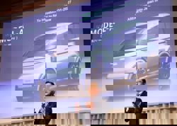 Foxconn showcases 'Model A' electric vehicle at tech day event