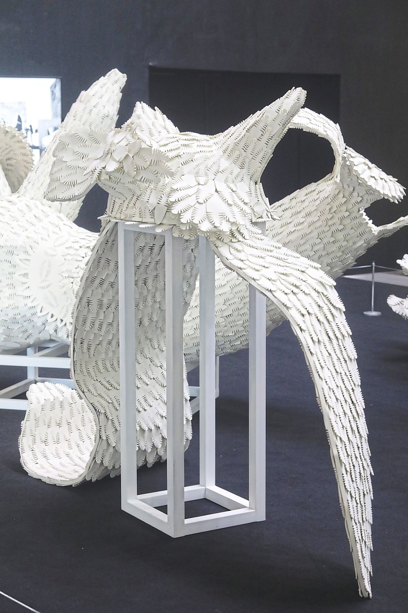 Syakir views the installation as an evolving work, one day potentially placed outdoors to transform naturally with time and weather. Photo: The Star/Samuel Ong