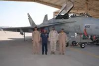 Air Force chief reviews progress of F/A-18 Hornet assessment in Kuwait