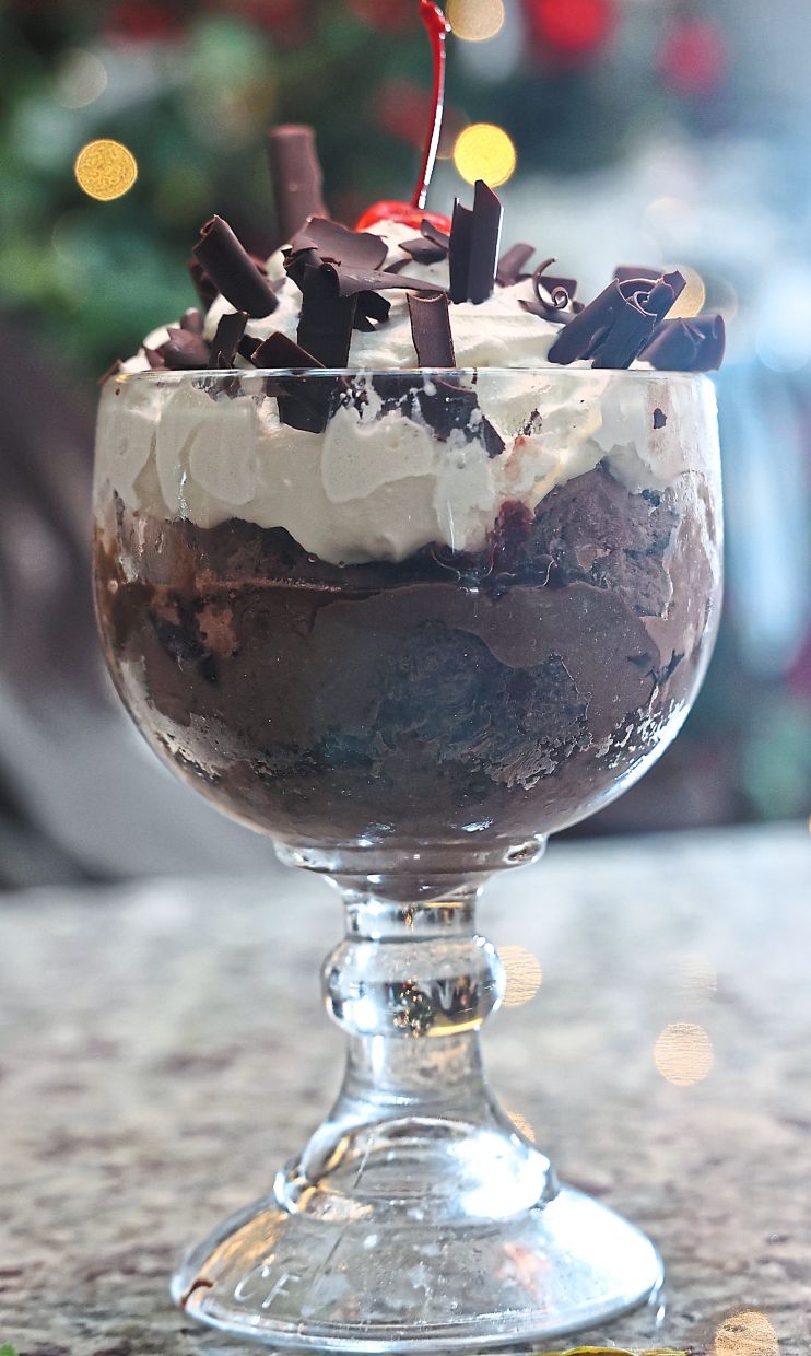 The black forest trifle is a multi-layered sweet treat with a festive heart. — AZMAN GHANI/The Star