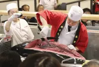 Japanese sushi chain sets Guinness record for largest tuna filleting show