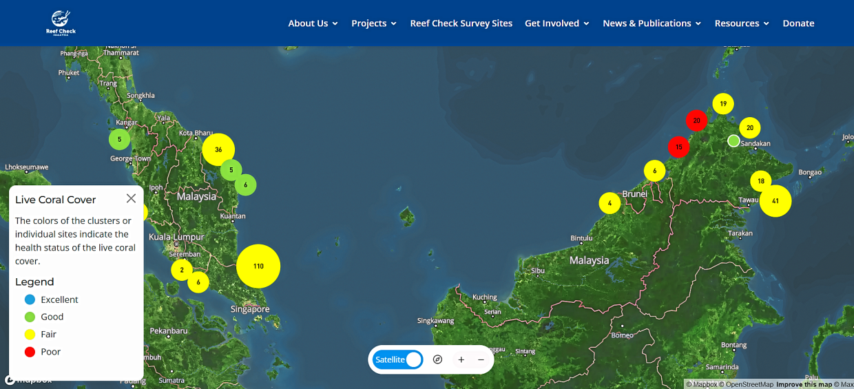 The platform is built on data collected from more than 300 sites. — Photos: Reef Check Malaysia