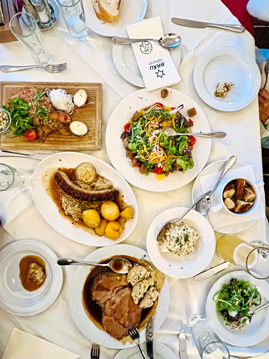 Dinner in Salzburg was very European, with lots of meat and potatoes.