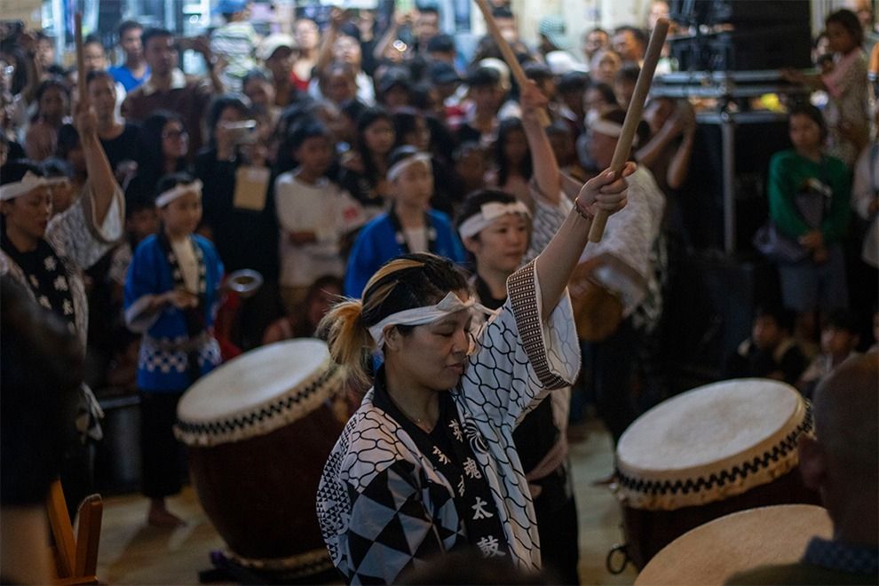 Nightly Art After Dark Street block parties on Street 2 transformed Psar Nat’s neighbourhood into a pulsating hub of music, dance, circus acts, boutique stalls and food vendors. - Supplied