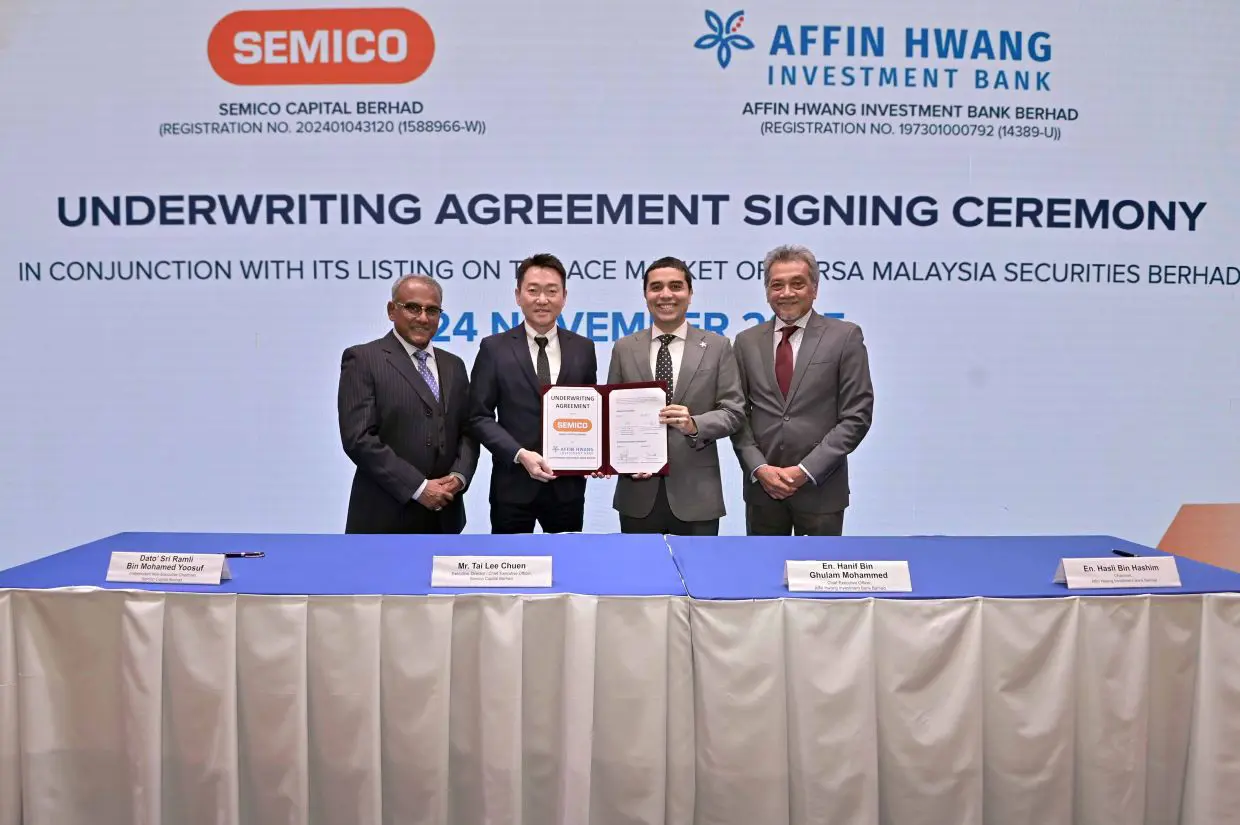 Semico Capital signs IPO underwriting deal with Affin Hwang for Ace Market  listing | The Star