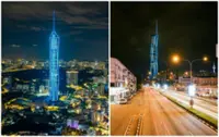 Malaysia's tallest tower, Merdeka 118, has been lit up in blue in celebration of  World Children's Day 2025