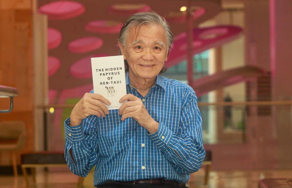 A file image of the late Wong at the launch of his book, 'The Hidden Papyrus of Hen-Taui', in 2019. — Filepic