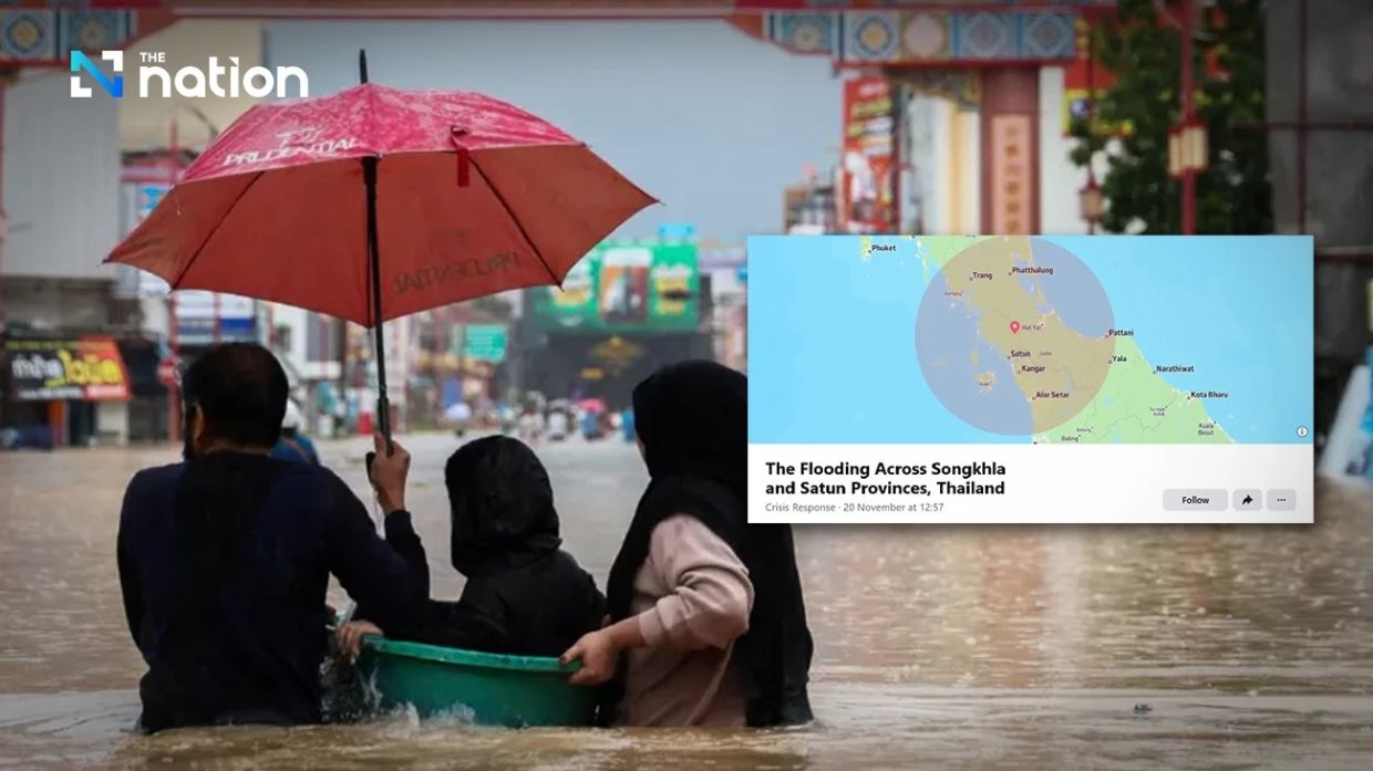Meta launches new Facebook feature to help flood victims in Songkhla and Satun