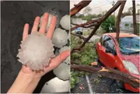Giant hail hits parts of Australia's east in wild spring storm