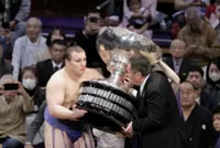 Sumo-Sake and sea bream: Ukrainian wrestler Aonishiki savours first title
