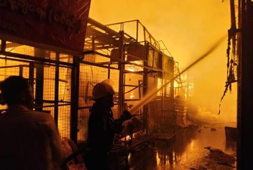 Fire breaks out at market in northern Yangon