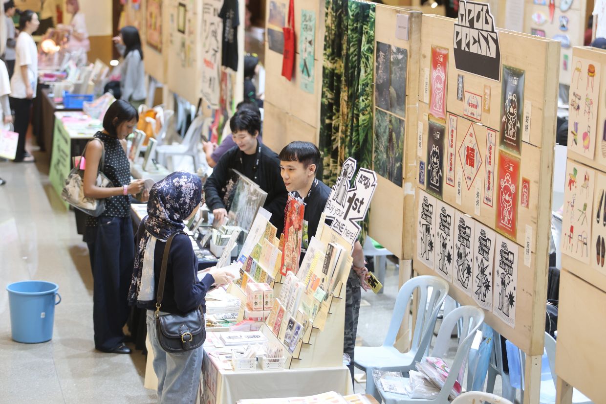 In its fifth edition, the fair features more than 125 exhibitors from over 20 countries, presenting a mix of art books, zines, limited editions, and handmade prints. Photo: The Star/Low Boon Tat