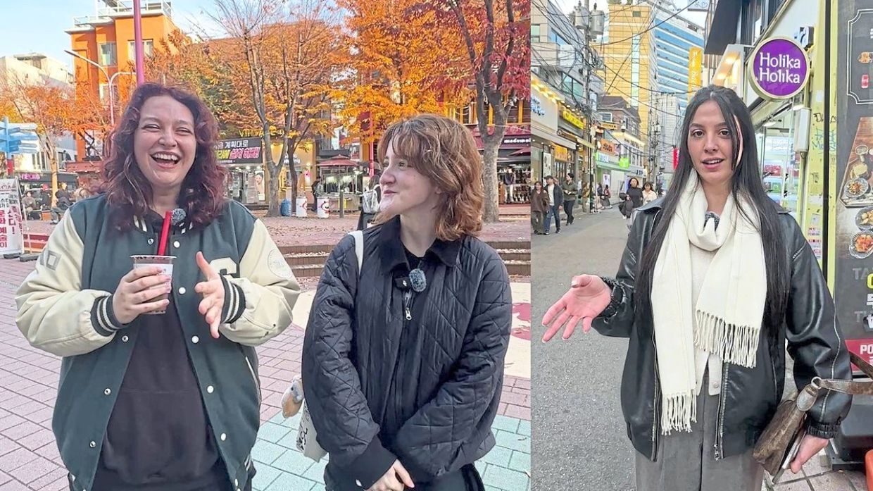 Polity (right), Hanley and Smart sharing their experiences of meeting a real-life ‘Hongdae guy’. — The Korea Herald/ANN