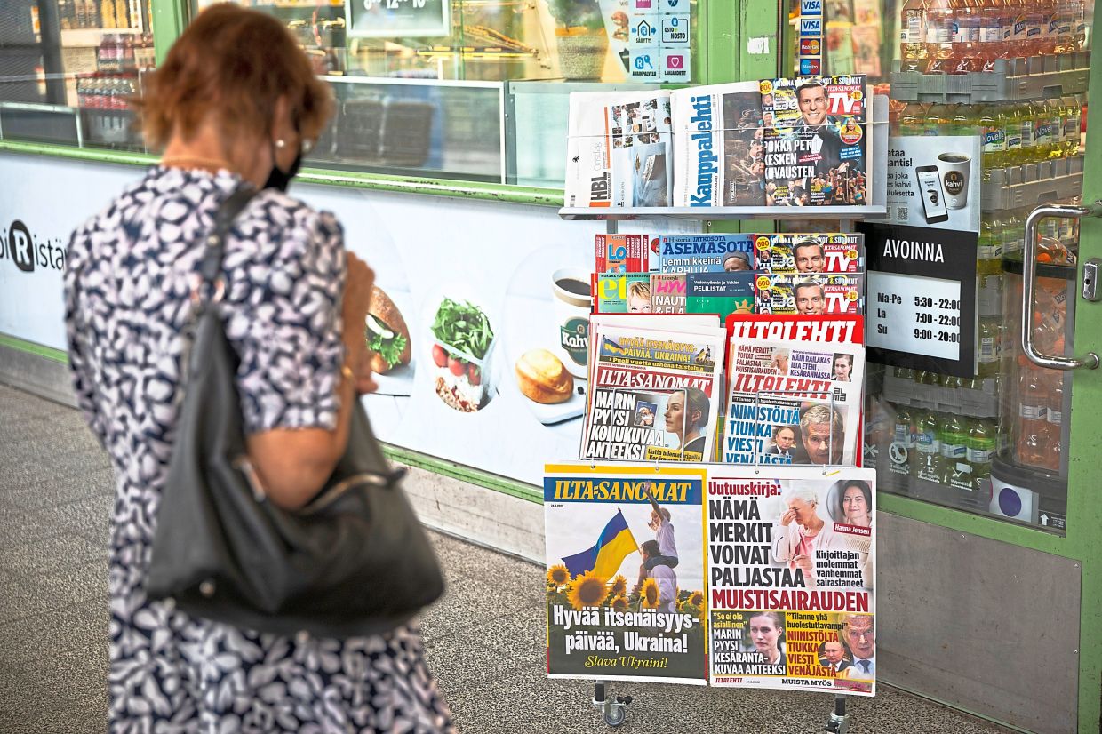 Finnish tabloids went to town with the news of the leaked video of Marin dancing with friends at a private party. — Saara Mansikkamaki/The New York Times