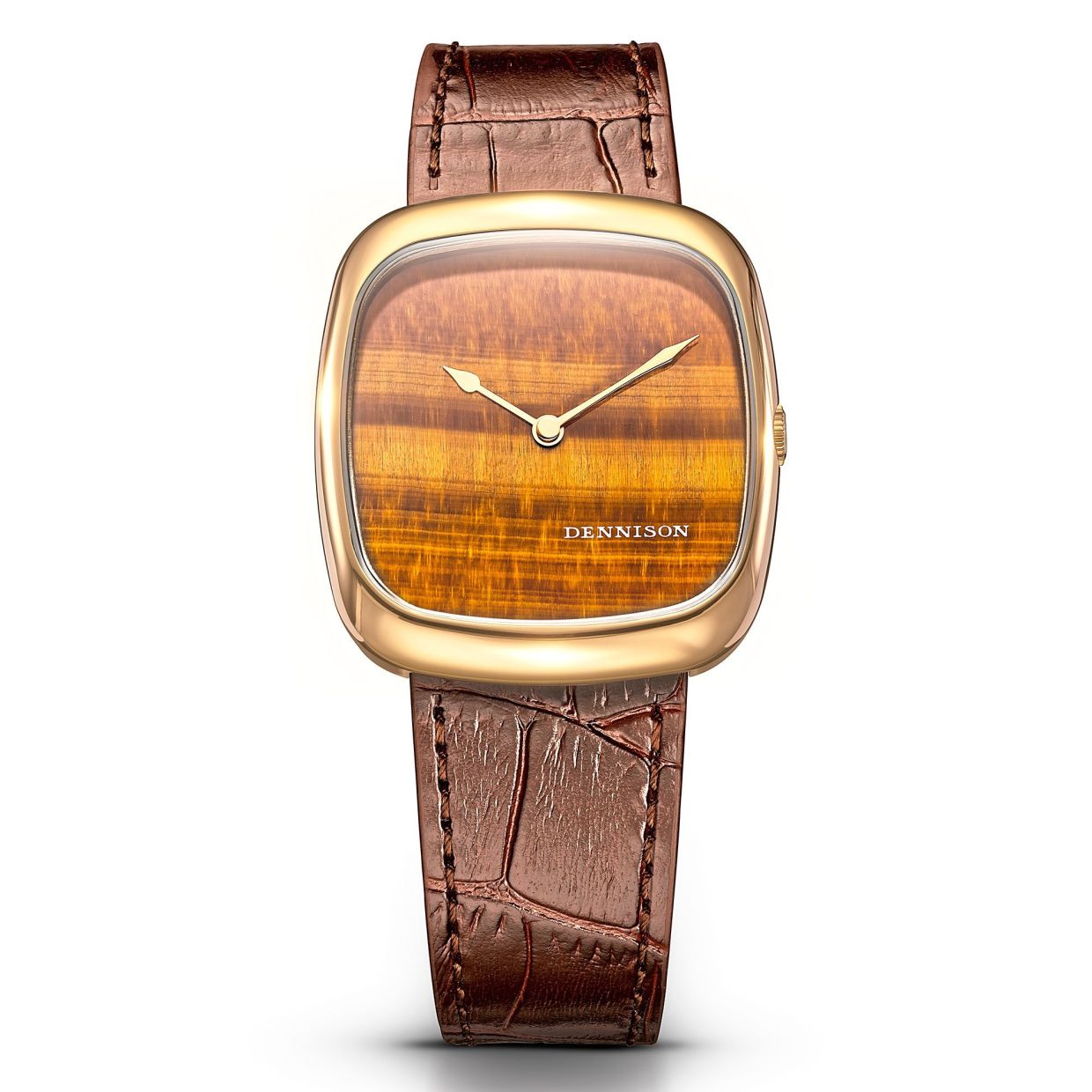 Dennison’s Natural Stone Tiger Eye exudes mid-century charm.