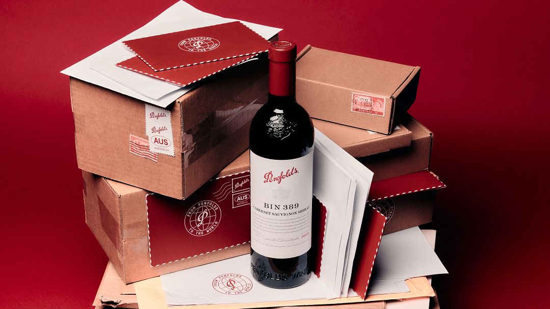 'From Penfolds To The World' explores the concept of a 'Penfolds Postal Service'.