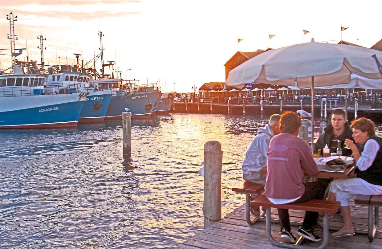 Fresh seafood by the docks in Fremantle is an essential experience for any visitor.