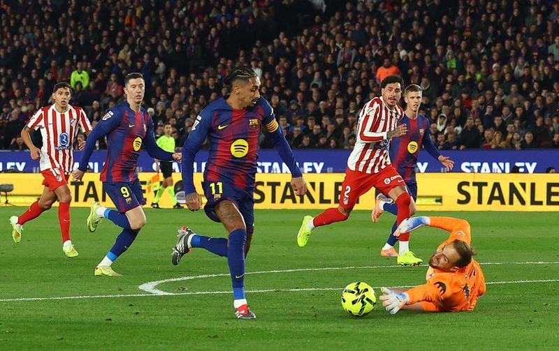 Soccer-LaLiga leaders Barcelona fight back to beat Atletico 3-1