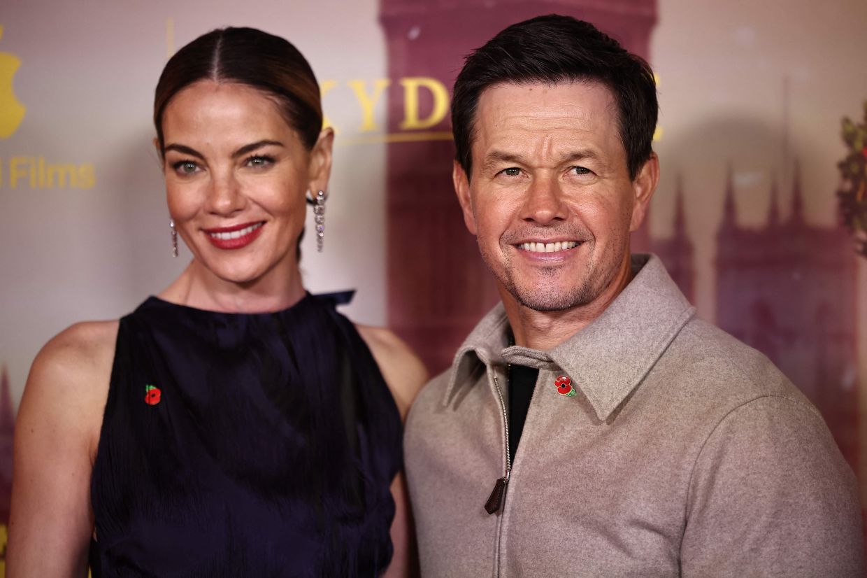 Michelle Monaghan and Mark Wahlberg at the London premieres of 'The Family Plan 2' last month. Photo: AFP