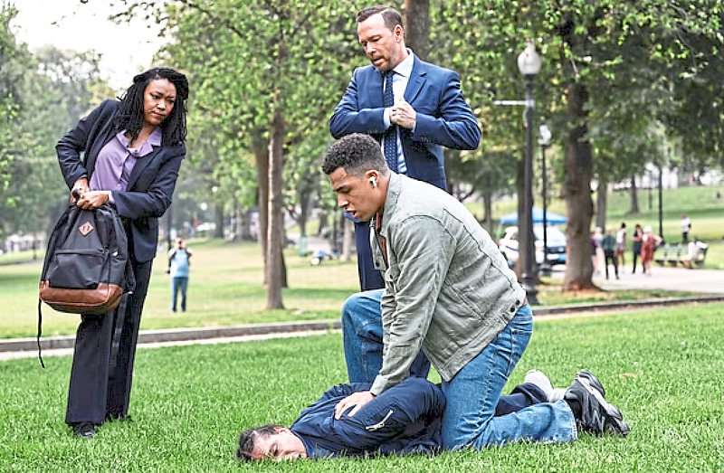 'Sure, leave the rookie open to police brutality allegations while you detectives keep your hands clean.'