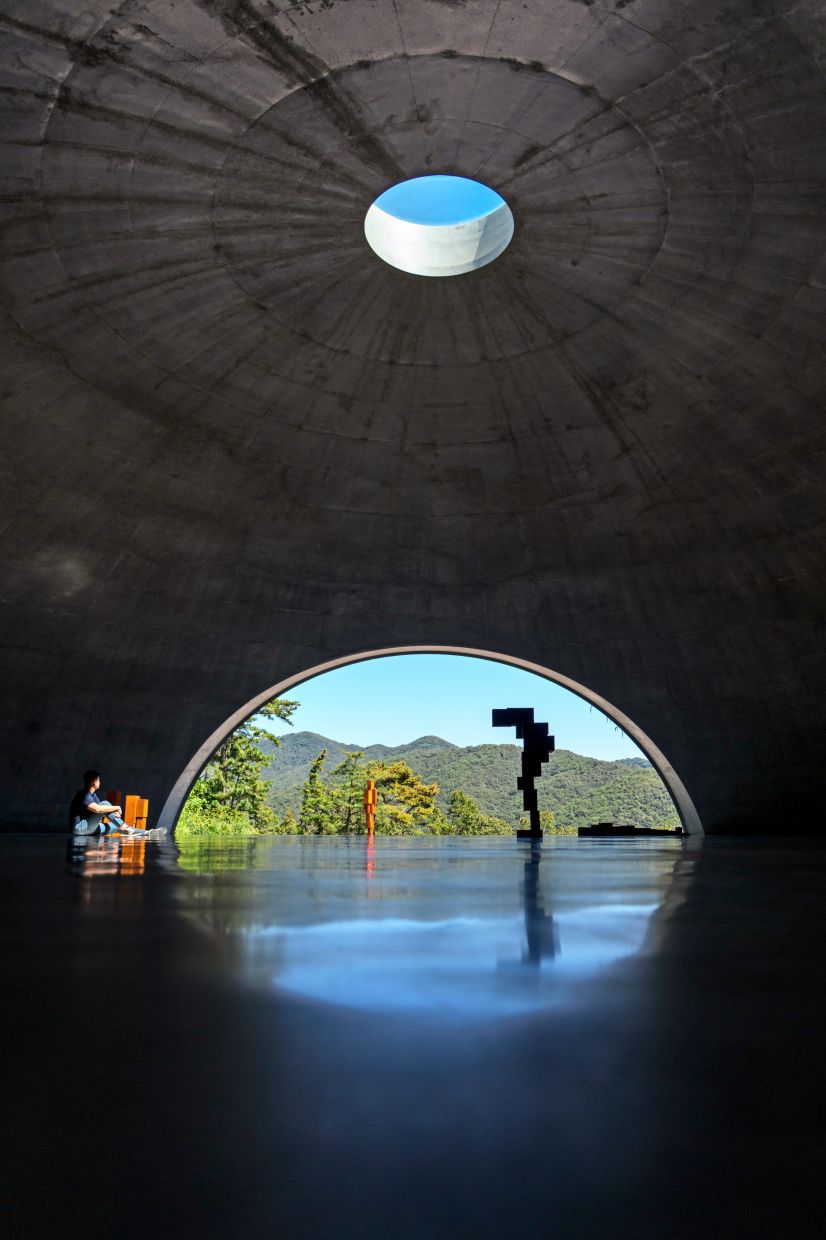 The dome’s ceiling hole, or oculus, was modelled on the Pantheon’s. Photo: The New York Times/Chang W. Lee
