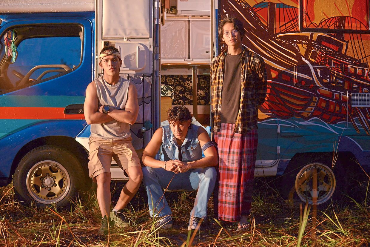 (From left) Aedy, Meerqeen and Nadhir say they had a lot of fun making Klepet even though comedy is something new to them. — Photos: Handout