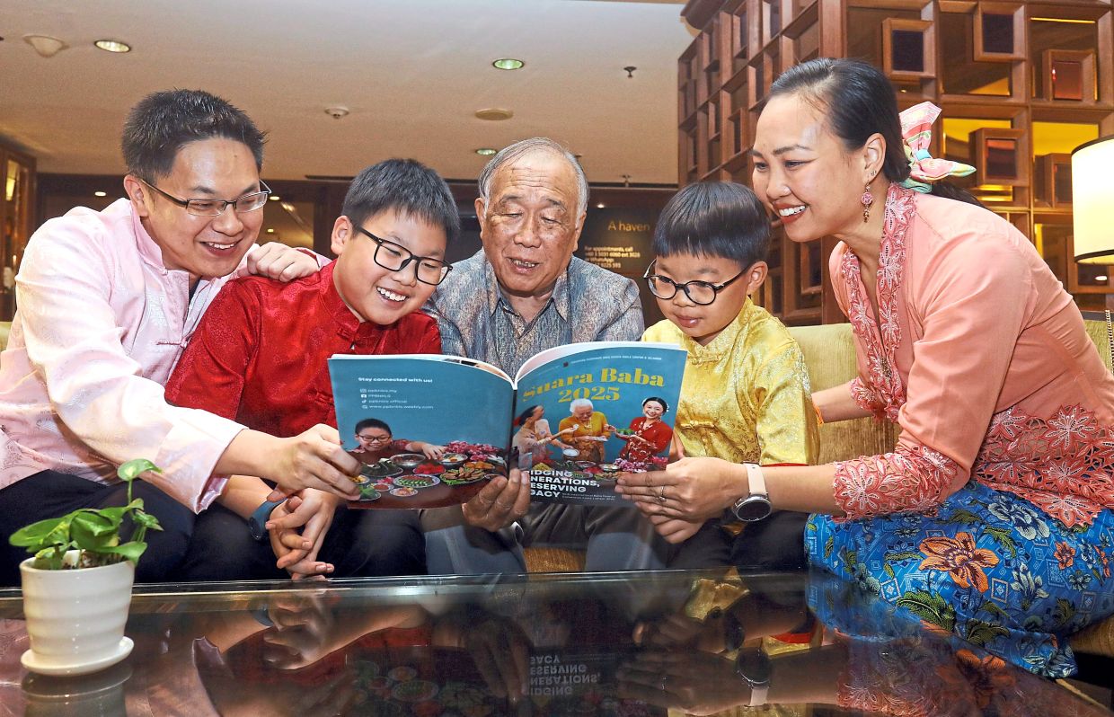 (From left) Kong, Ashton, Siow, Aaron and Jamie, a three-generation family who proudly supports the convention.