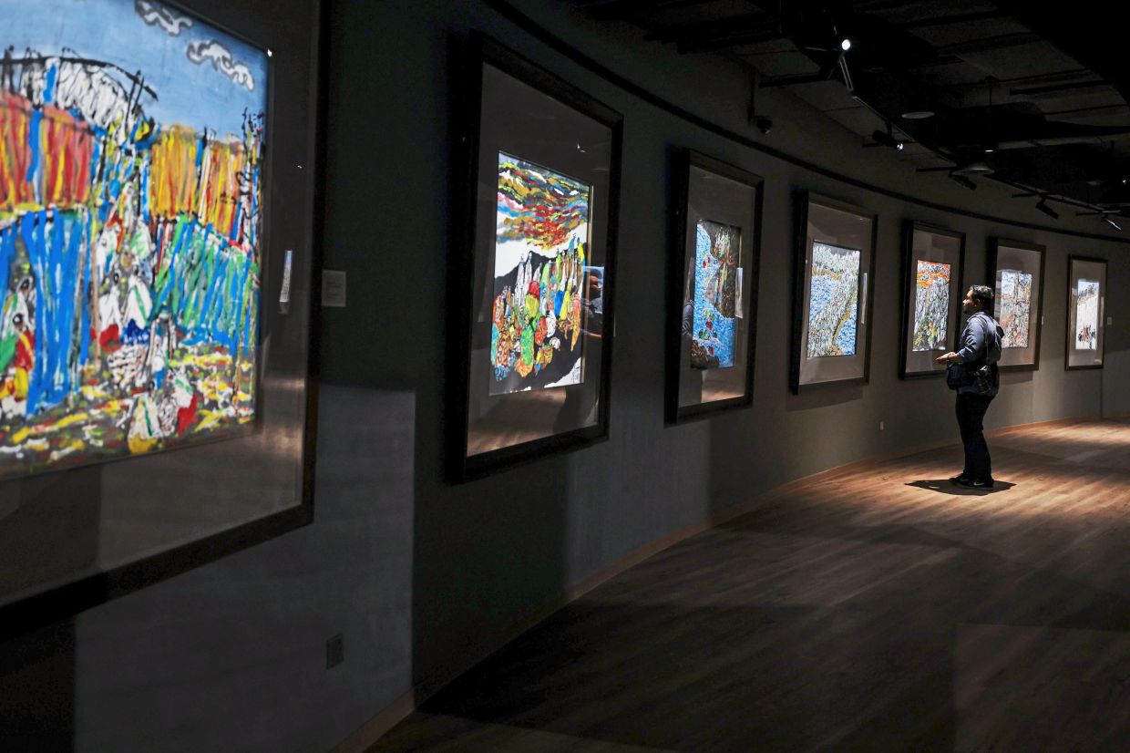 A general view of one of the exhibition spaces at Lin Xiang Xiong Art Gallery. Photo: Bernama 