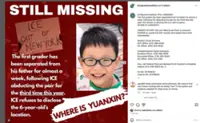 Whereabouts of six-year-old Chinese boy Yuanxin unknown after ICE detention