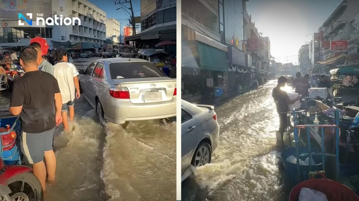 Highest tidal surge of the year hits Thailand's Samut Prakan, flooding Pak Nam and Phra Samut Chedi