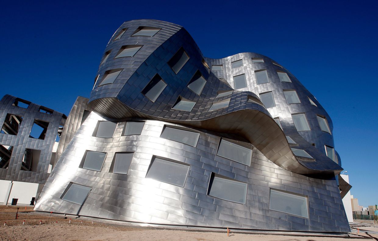 The Cleveland Clinic Lou Ruvo Center for Brain Health designed by architect Frank Gehry, in Las Vegas, March 17, 2010. – AP Photo/Isaac Brekken