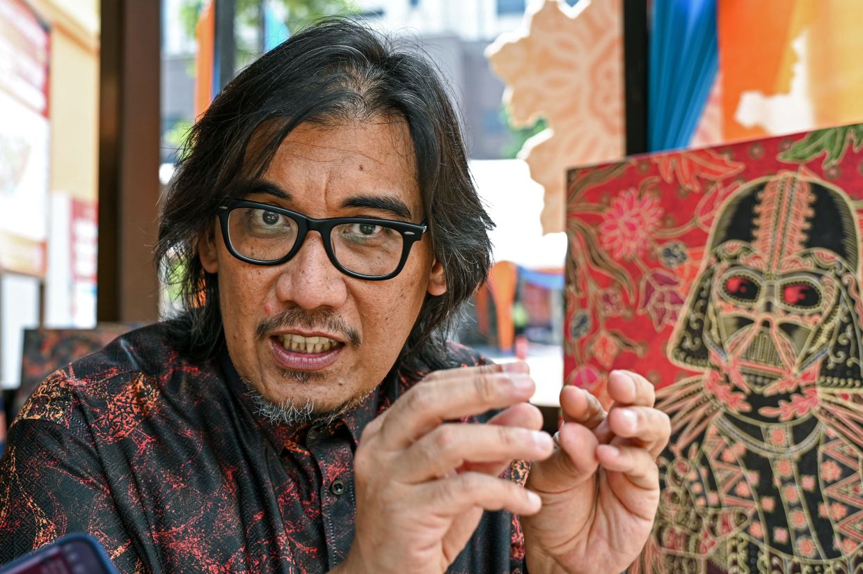 'Malaysian batik has its own evolution too. It’s moving towards abstraction, with fewer floral motifs and more lines, dots, squares and swirls,' says Arif. Photo: Bernama