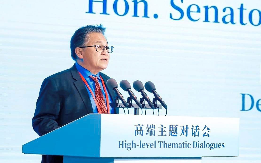 The writer speaking at the High-Level Thematic Dialogues of Asean–China Week 2025. — Asean-China Centre