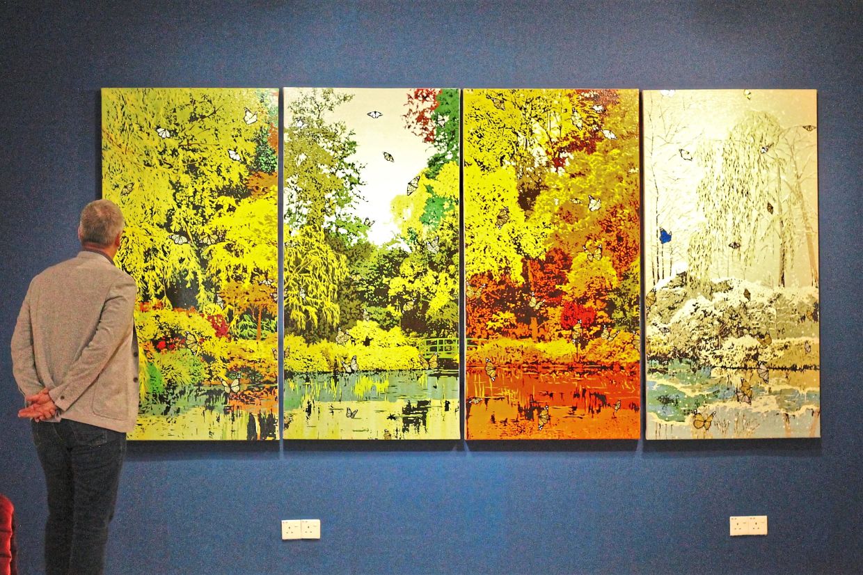 Malaysian painter brings Monet’s garden to life on canvas