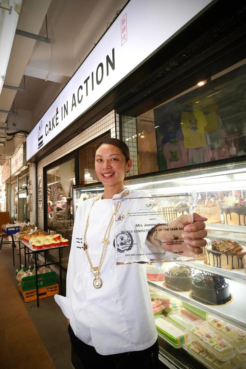 Joanne Huang was awarded World Confectioner of the Year 2025 by the International Union of Bakers and Confectioners in a ceremony held in Brazil’s Sao Paulo. - Photo: ST