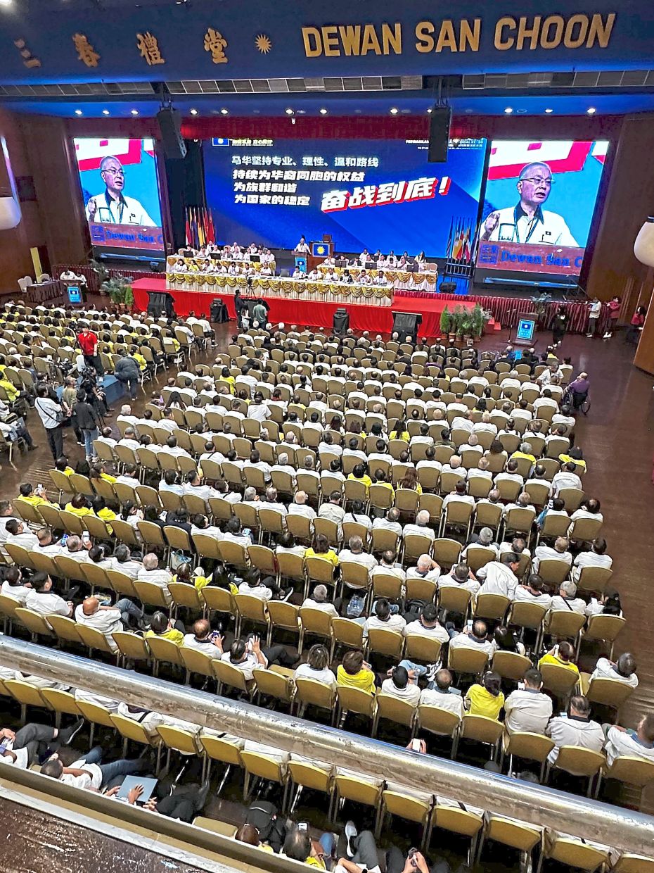 Crowded hall: More than 1,200 delegates in attendance at the general assembly at Wisma MCA in Kuala Lumpur.