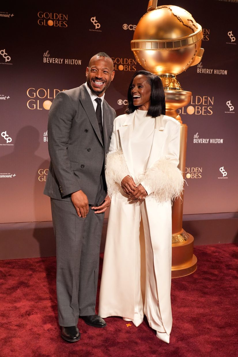 Marlon Wayans (left) and Skye P. Marshall appear during the nominations announcement for the 83rd Golden Globes on Monday, Dec 8, 2025. Photo: AP