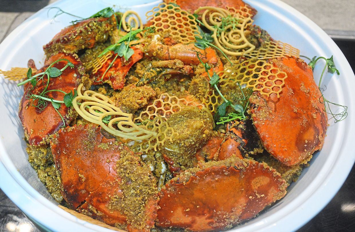Salted Egg Mud Crabs are among the hot dishes with Asian flavours.