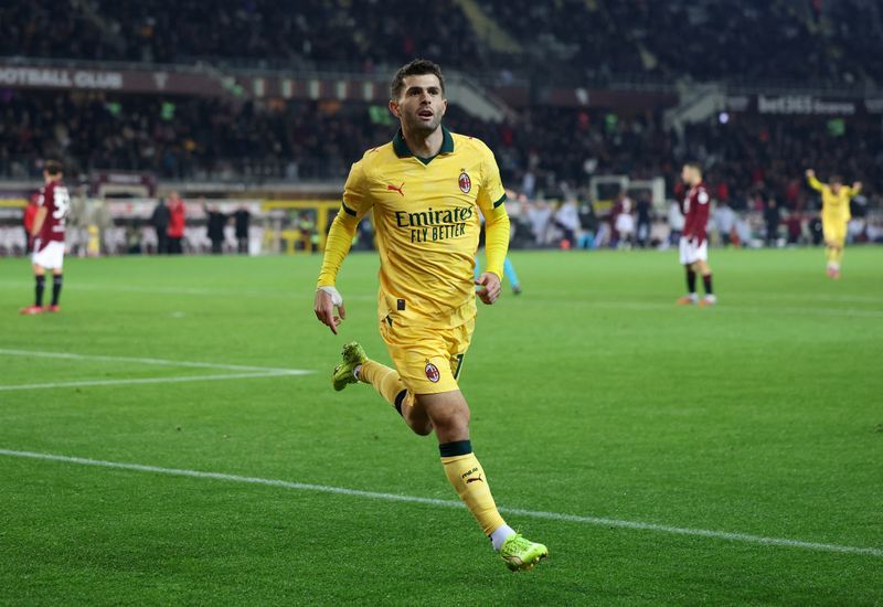Soccer-Milan go top as Pulisic double completes 3-2 comeback win at Torino