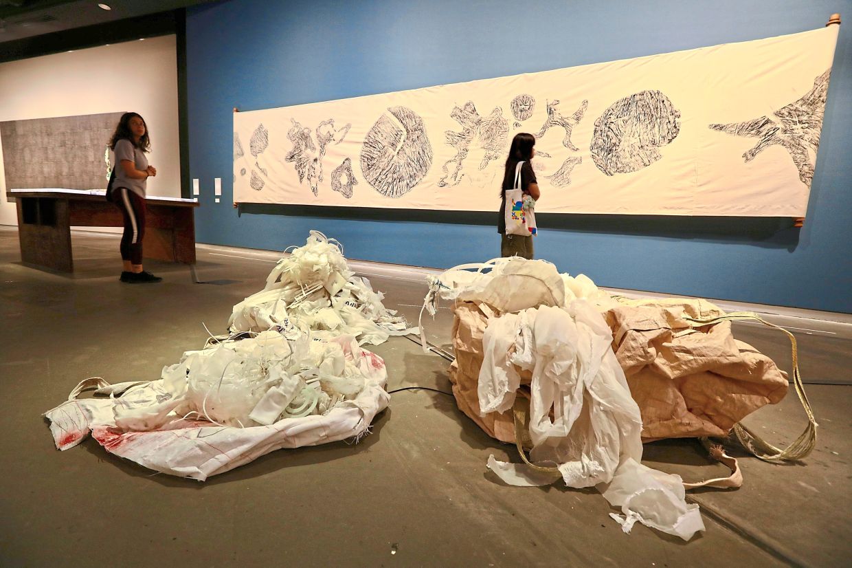 Anwar’s 'From The Sea Into The Seas' (mechanical assemblage, found materials, 2025). Photo: The Star/Low Lay Phon