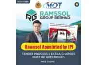 Ramssol's appointment by JPJ questioned over tender proceeds and extra charges