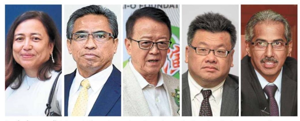 On the honours list: (From left) Tengku Zerafina, Shamsul Azri, Cheah, Yeoh and Subramaniam will receive their awards at the investiture ceremony in conjunction with Sultan Sharafuddin’s 80th birthday today.