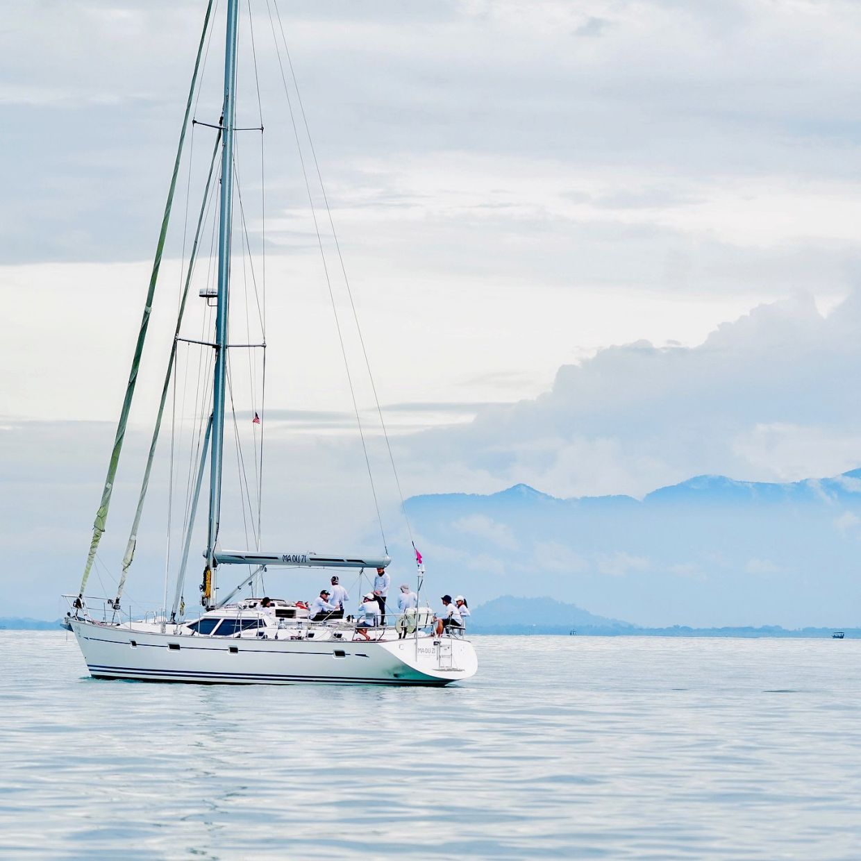Tengku Amir Shah and his crew onboard the Maduzi during the 35th RMSIR. — Photo from Selangor Royal Office Facebook page