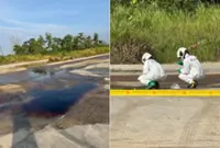 Bomba cleaning up chemical spill near Pasir Gudang