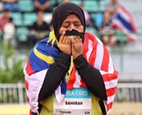 Golden tears for shot putter Nani after a surprise record-breaking throw