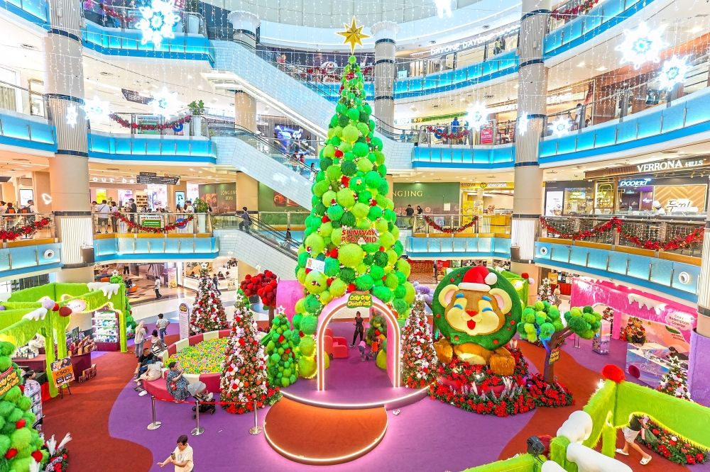 A cheerful and cosy vibe greets visitors at Sunway Pyramid.