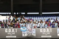 Soccer-India fans throw objects onto field after Messi makes brief visit